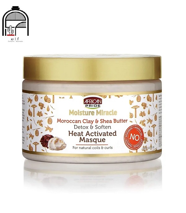 ماسک مو خاک رس مراکشی و شی باتر افریکن پراید African Pride Miracle Masque